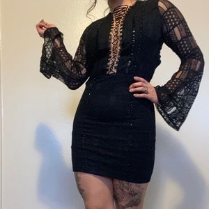 Black glam dress